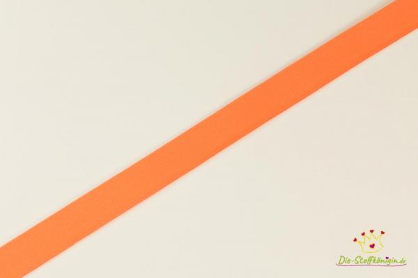 Gummiband neon orange Breite 2,5 cm